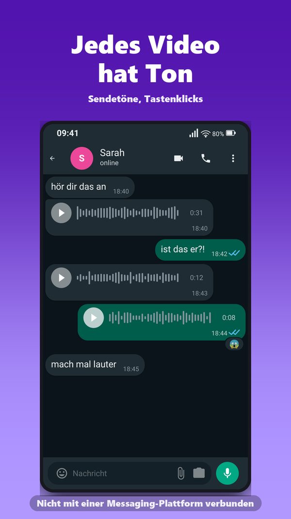 Sendetöne und Tastenklicks im Video