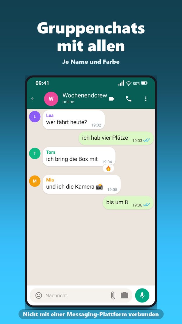 Gruppenchat mit mehreren Teilnehmern