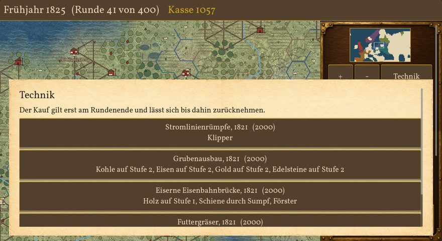 Technikbaum mit Forschungszweigen