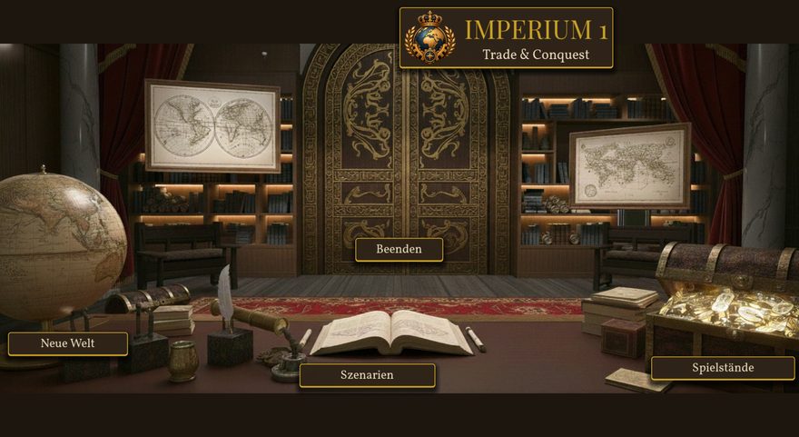 Hauptmenü von Imperium1 Trade & Conquest
