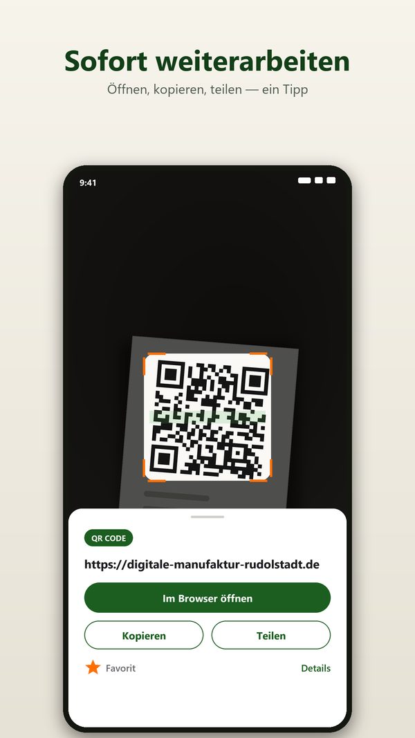 Ergebnis eines Scans mit Aktionen