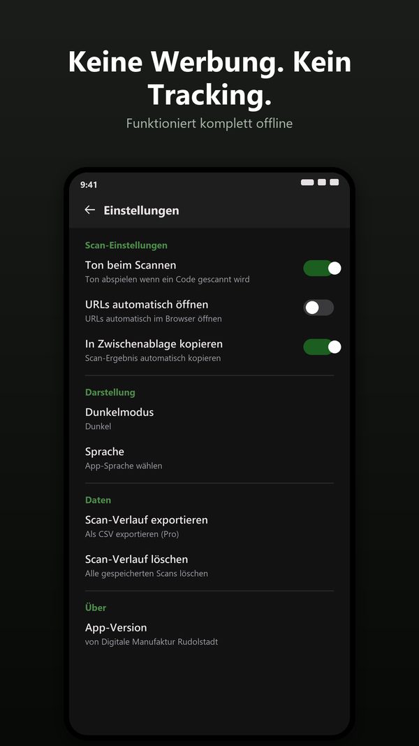 Keine Werbung, kein Tracking