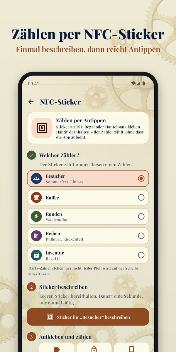 NFC-Sticker einrichten